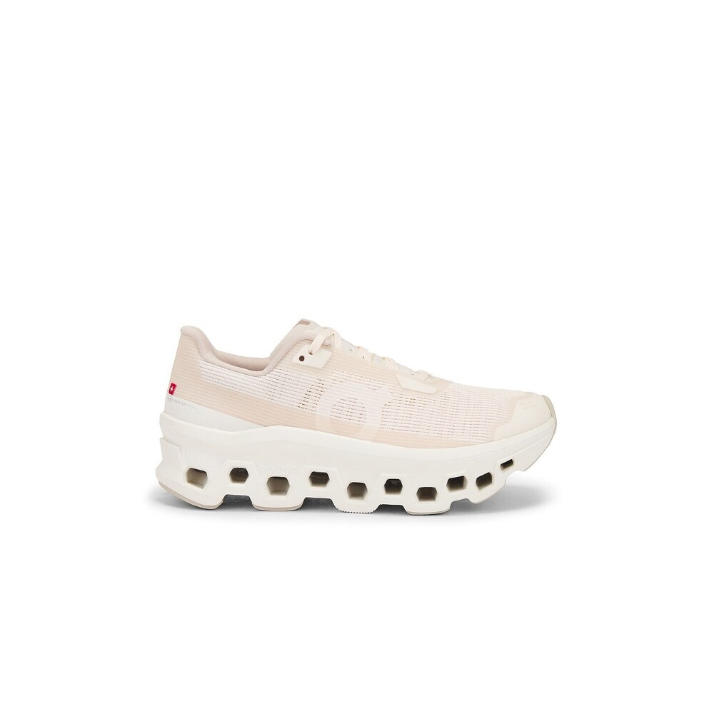 On Cloudmonster Void Sneaker in Dew & Ivory lace-up - Picture 1 of 7